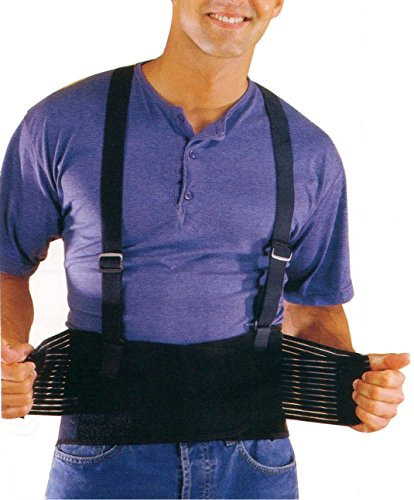 Mikros PQS Rückenstützgurt, Rücken-Aktivbandage, Rückengurt schwarz, Größe XXXL