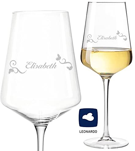 polar-effekt Weinglas mit Gravur des Namens – Wein-Glas 560 ml Geschenkidee - für Rotwein und Weißwein - Geschenk für Mama, Mum - Muttertag, Geburtstag, Weihnachten