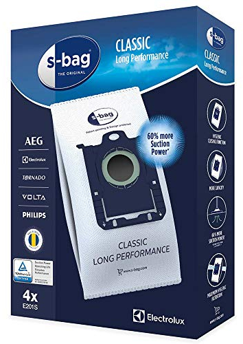 AEG Electrolux E201 E201B Lot de 4 sacs à poussière en tissu pour aspirateur