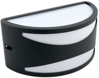 diamantlux Applique da Parete per Esterno moderna mezzaluna Antracite E27 | LEDA