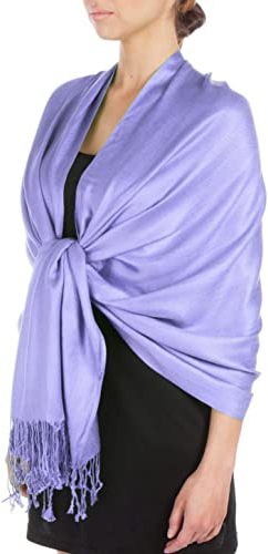 Sakkas Silky Feste weiche Pashmina Schal Wrap Stola - Lavendel