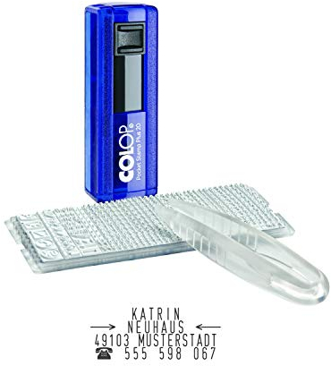 Colop Pocket Stamp Plus 20 Set, Stempel zum Selbst setzen, mit Typen und Pinzette 109121