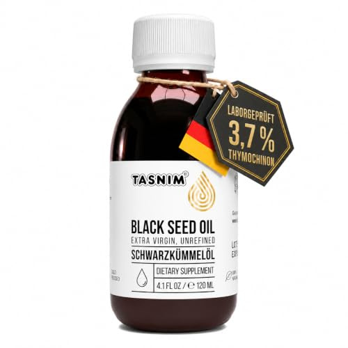 Schwarzkümmelöl Kaltgepresst Ungefiltert 120 ml – Äthiopisches Nigella Sativa Öl mit hohem Thymochinon-Gehalt (laborgeprüft) – Naturrein ohne Zusatzstoffe, Mühlenfrisch, Vegan