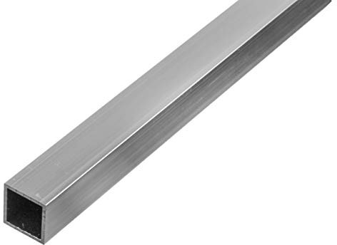 GAH-Alberts 472801 Tubo quadrato | alluminio, naturale | 1000 x 15 x 15 mm