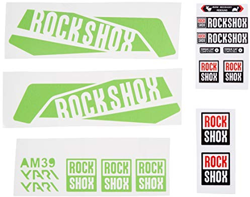 IDIQIB Ecoshirt Aufkleber Gabel Stickers Fork Rockshox Yari 2016 AM39 Stickers Aufkleber Decals Adesivi Bike BTT MTB Cycle, Grün 29