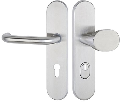 Hermat HT-Schutz-Wechsel-Garnitur 1801 - Basic 01 | 92mm | mit Zylinderabdeckung | Türstärke 64-77mm | Edelstahl matt |