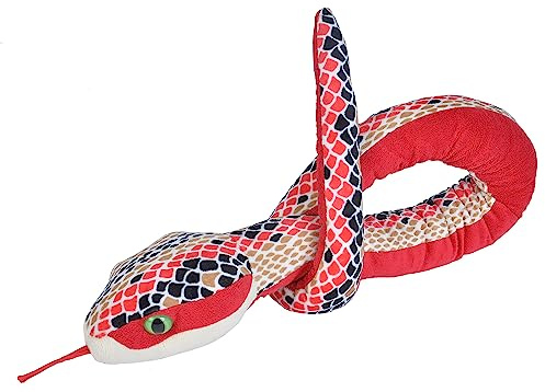 Wild Republic Plüsch Schlange, Snakesss, Kuscheltier, Plüschtier, Red Scales, 137 cm, Rote Skalen, 54