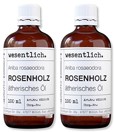 wesentlich. Rosenholzöl - ätherisches Öl - 100% naturrein (Glasflasche) - u.a. für Duftlampe und Diffuser (2x100ml)