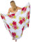 NELUHA Sarong Tuch Damen mit Saronghalter Pareo Wickeltuch Handtuchkleid Wickelrock Damen Strandtuch XXL Tuch Männer Pareo Damen Strandtuch Damen (weiß pink Blume)