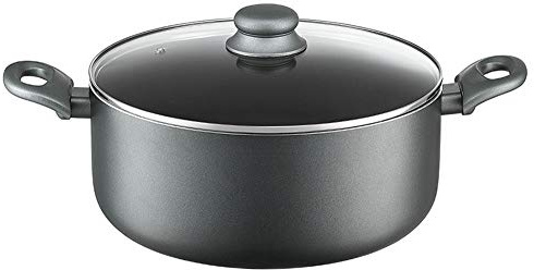 AMBITION Großer Suppentopf mit Deckel 28 cm Graphite 7,2 l Aluminium Kochtopf antihaft alle Herdarten Induktion Soft Touch Griffe