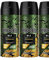 (100ml|4,44) 4tlg. STUDIO.MUNET Set: 3x150ml Axe Wild Green Wood & Cedarwood Männer Deospray Deodorant Body Spray + 1 x Dustbag von STUDIO.MUNET