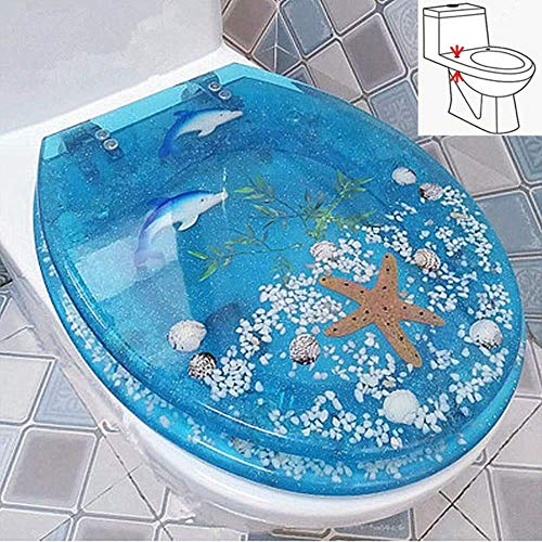 Coprisedili per WC in resina stile europeo, coprivaso universale di tipo Mute multicolore Muto, sedili per WC tipo U/V/O, J17301, sedili per WC C