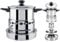 Heitune Spirituskocher mit Topf, Spirituskocher Campingkocher Set 2 types Flammig Edelstahl Hot Topf Utensilien Unmagnetischer Spiritus Ofen Geist Brenner Für Wandern Backpacking BBQ Outdoor Reise