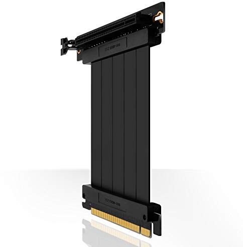 EZDIY-FAB [20cm PCIE 3.0 16x Extreme High Speed Riser Cable PCI Express Port GPU Extension Card-Right Angle Connector
