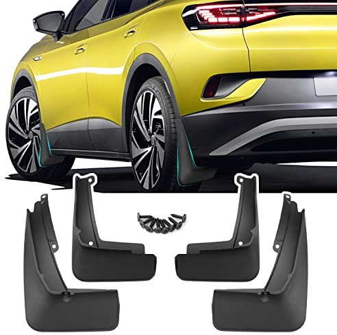 YEE PIN Schmutzfänger Kotflügel für VW ID4 ID.4 Zubehör Spritzschutz Vorne Hinten Schutz Mudguard mit Befestigungsschrauben (4 Stück)