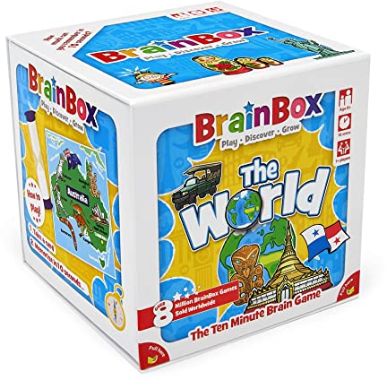 BrainBox The World | Fun & Educational Card Game | Ages 8+ | 1+ Players | 10 Minutes Play Time