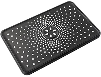 Youngran High Pressure Shower Head Top Sprinkler Water Saving Three Speed Adjustable One Button Switch Square Round Bathroom Accessories Leisurely (Color : Black Square t)