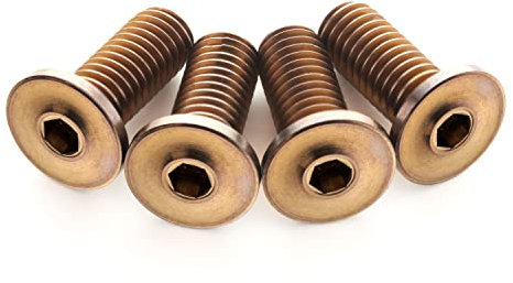 Terske Ultra-Low Profile Superlight Bronze eloxiertes Titan Flaschenhalter, 4 Stück