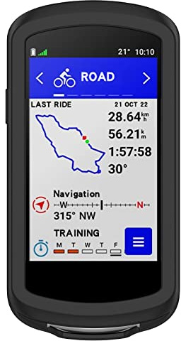 subtel Protective Case compatible with Garmin Edge 1040 Solar | Silicone, Black, for Garmin Edge 1040 Solar