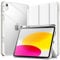 JETech Case for iPad (A16) 11th/10th Generation (2025/2022) with Pencil Holder, Clear Transparent Back Shell Slim Stand Shockproof Tablet Cover, Auto Wake/Sleep (White)
