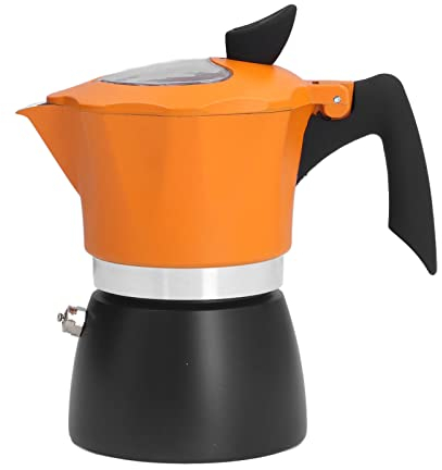 Cafetière Moka 3 Tasses/150 Ml, Cafetière Portable avec Poignée Anti-brûlure, Cafetière Italienne Classique en Aluminium, Ne Convient Pas à L'induction