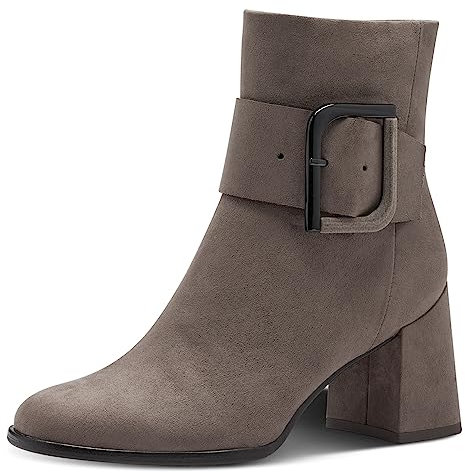 MARCO TOZZI Damen Stiefeletten mit Absatz Elegant mit Schnalle, Braun (Pepper), 40