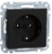 Schneider Electric Merten Schuko-Steckdose, Steckklemmen, System M, schwarz matt, Artikelnummer MEG2301-0403