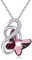 AOBOCO Collier Pendentif Papillon en Argent Sterling 925, Cadeau de Bijoux Papillon pour Femmes Fille Maman (Rose)