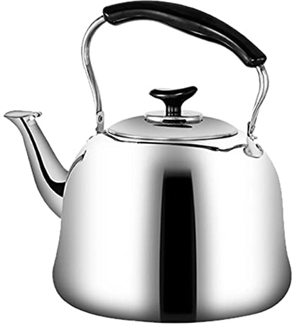 mumisuto 2L Hervidor de Agua Silbante, Tetera Acero Inoxidable, Teteras para Te con Asa Ergonómica Antiquemaduras, para Estufa de Inducción, Estufa de Gas y Estufa Eléctrica