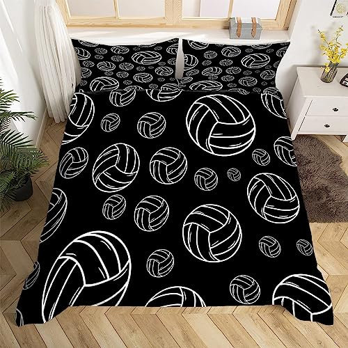 3D Haikyuu Bettwäsche 135x200 Ballspiele Weiche Microfaser Bettwäsche-Sets Bettbezug mit Reißverschluss und 2 Kissenbezug 80x80 cm
