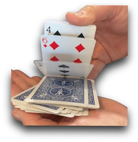 Hat Trick Magic Ilusiones de cartas para magos principiantes a profesionales: aparecer, teletransportar, transformar milagros (mazo Svengali azul)