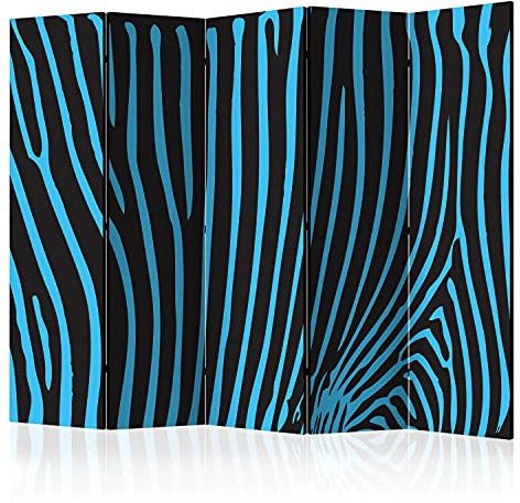 Paravent – Zebra Pattern (Türkis) II [Raumteiler] [225 x 172]