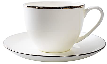 ESOUY Tasse à café en Porcelaine, Ensemble de Tasses à café en céramique Haut de Gamme Nordique, Tasse à café et Soucoupe en céramique, Tasse de thé Noir Anglais, Tasse de thé