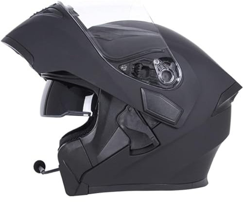 Casco De Moto con Auricular Bluetooth Integrado con Altavoz Integrado De Dos Caras para Cascos con Retroalimentación Automática, Casco De Moto con Aprobación ECE