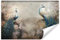 Muralo - 3D Tapete Vliestapete - Fototapete 3D Effekt - Tapete für Wohnzimmer Schlafzimmer Wandtapete - Fototapete - Blaue Pfaue, Blumen Motiv - Br.520cm x Hö.318cm
