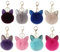 Floatdream 8 Stück Pompons Schlüsselanhänger, Flauschiger Schlüsselanhänger, Plüsch Taschenanhänger, Geeignet für Autoschlüssel, Mobiltelefone, Geldbörsen, Handtaschen, Rucksackanhänger(8 Farben)