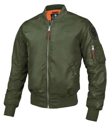 PITBULL - Cazadora Bomber Hombre Flyers Bomber, Chamarras Chaquetas Hombre, El Corte Clásico, Mens Jacket, Las Cremalleras Metálicas, Casaco - Chaqueta
