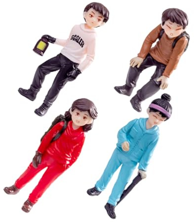CANIGHT 4stücke Miniatur Figuren Kreative Kletterer Statuten Für Mikrolandschaften DIY Deko Für Garten Tisch Und Schlafzimmer Miniatur-deko Für Inspirierende Szenerien