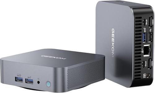 GEEKOM AI Mini PC GT1 Mega - Intel Core U7 155H(16C/22T, fino a 4.9GHz),32GB DDR5 e 1TB SSD,Doppia Porta LAN da 2,5Gbps, Mini PC Windows 11 Pro, WiFi 7|AR in Tempo Reale|Quattro Display|BT5.4| WiFi 7