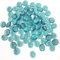 TIWIHON Glass Pebbles - 0.45KG Blue Flat Marble Stones Beads, Artificial Crystal Gemstones Fire Clear Decorative Glass Beads for Vase Filler, Aquarium, Mosaic Tiles, Landscaping, Flowerpot(90-100PCS)