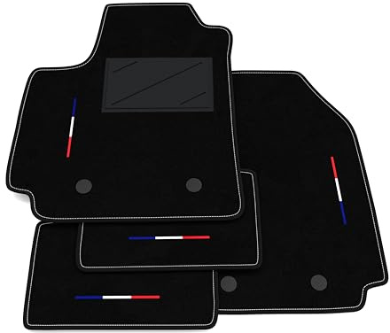 Kit de Alfombrillas compatibles con Renault Arkana 2021-2025 | Alfombrillas a Medida de moqueta, Bandera de Francia, Alfombra a Medida