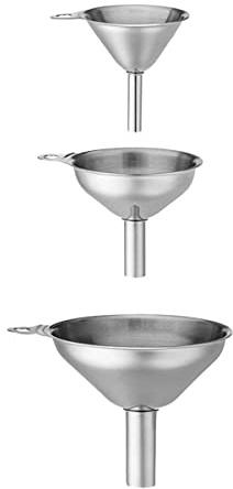 Alipis 3pcs Oil Filler Funnel Mini Funnels for Filling Bottles for Oil Change for Wine Sauce