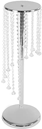 Aohuada Hochzeitsdekorationen Silber Vasen 2er Set Kristallblumenvase Metall Blumenständer für Tischdekoration Hochzeit 70cm 24cm Basis