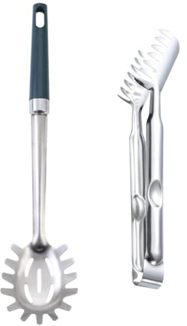 Tenedor Para Espaguetis Con Resorte Para Espaguetis, Pinza Para Espaguetis De Acero Inoxidable, Cucharón Para Espaguetis, Cucharas Perforadas, Tenedores Para Espaguetis, Para Cocinar Pasta
