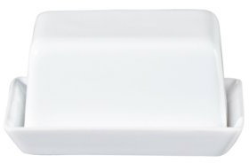 ASA 4708147 Butterdose - Grande - Keramik - weiß 16,5 x 13,5 x 7 cm