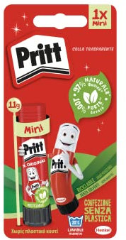 Pritt Colla Stick 1 X 11 gr, Colla per Bambini Sicura e Affidabile, Colla Pritt per Lavoretti e Fai da te, con una Tenuta Forte per Uso Scuola e Ufficio, 1 Stick X 11 gr
