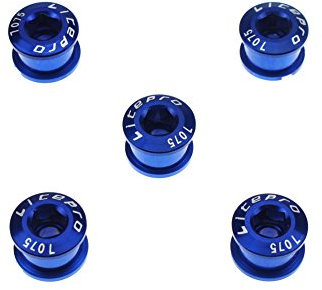 CYSKY Einzelne Kettenblattschrauben 5er-Pack M8 Single Short Chain Ring Bolts Fit für Rennrad, Mountainbike, BMX, MTB, Fixie(Blau)