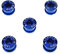 CYSKY Einzelne Kettenblattschrauben 5er-Pack M8 Single Short Chain Ring Bolts Fit für Rennrad, Mountainbike, BMX, MTB, Fixie（Blau）
