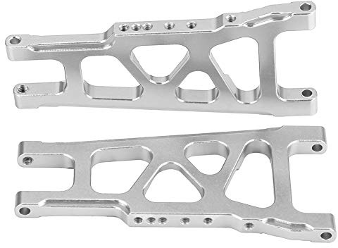 Querlenker Set für Traxxas Slash 1:10, CNC gefräst Aufhängungsarme aus Aluminium, Eloxiert für präzise Steuerung und hohe Stabilität, Silber für Modelleer, Rennsport, Sammler und Profis