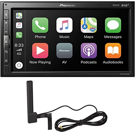 Pioneer SPH-EVO62DAB-AN Centro Multimedia, Schermo Tactile 6,8 Pollici, USB Ricarica Rapida 1,5 A, Apple CarPlay, Android Auto, DAB/DAB+, Bluetooth, Equalizzatore 13 Bande
